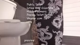 Public Toilet latina milf Giantess Lola Hidden camera Peeing Toilet Fetish Voyeur cam
