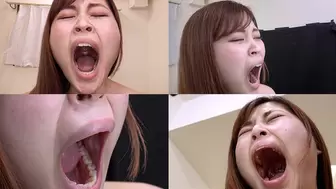 Ayaka Mochiduki - CLOSE-UP of Japanese cute girl YAWNING yawn-08