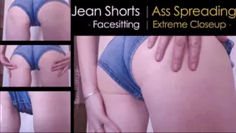 Jean Shorts: Ass Spreading Facesitting Extreme Closeup - mp4