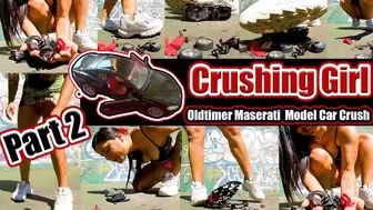Part 2 Maserati Total Crush with Fila Sneaker barefoot in my sweaty Fila Sneaker, Crushing Trample Crush Video cars destroyed, kicked, trampled, crushed, smashed, crushed,