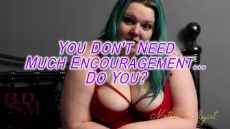 You Don't Need Much Encouragement, Do You?
