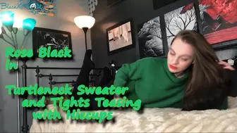 Turtleneck Sweater and Tights Teasing with Hiccups-WMV