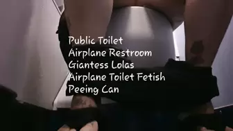 Public Toilet Airplane Restroom Giantess Lolas Airplane Toilet Fetish Peeing Can