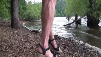 Flexing at the lake
