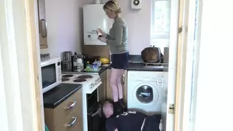 Chelsea Tramples Him In Boots Whilst Making A Salad Dressing (4K)