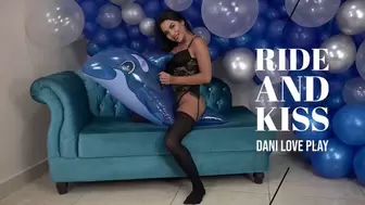 Ride and Kiss The Cute Blue Dolphin By Dani