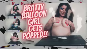 Bratty Balloon Girl Gets Popped!! - POV Beats Delilah In A Card Game and Gets To Pop Her!! - 720p WMV