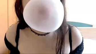 Bubble gum and nipple play