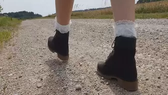 Giantess in Timberland Boots Crushing Pebbles&Rocks #2 WMV