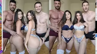 Game of Cards Turns into Group sex | Ariana Van X Trukait Maximo Garcia Creampie and Facial