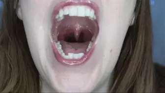 Putting on Shiny Lip Gloss and Showing Off My Uvula - Lots of Coughing! wmv