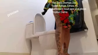 The Daily Dumps 2xs Toilet Fetish Times ×2 Bathroom loud pee and plops Voyeur Cams avi