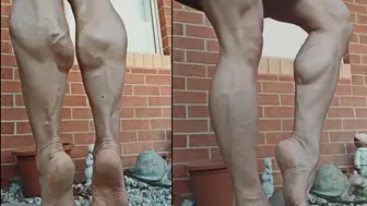 Mini Skirt Outdoors Barefoot Calf Muscle Flex