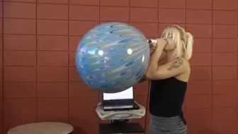 Abby Marie Blows a Suzuki Peacock Balloon to Bursting (MP4 - 1080p)
