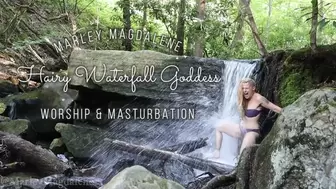 Hairy Waterfall Goddess Masturbation