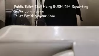 Public Toilet Stall Hairy BUSH Milf Squatting Super Long Peeing Toilet Fetish Voyeur Cam mkv