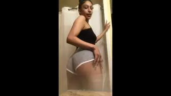 Alina Farting and spreading ass in thong