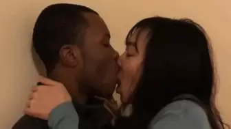 Aggressive Asian Swallows Cum From 9 inch uncut Black