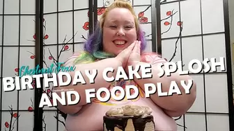 Birthday Cake Sploshing Sitting and Food Play
