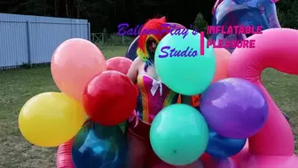 Bunch of balloons on open air