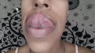 Dirty tongue lip sniff