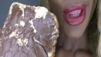 Extremely disgusting chocolate spread on toast