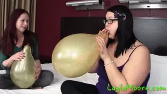 Balloon Perversion 2: Leila's gold balloons (wmv version)