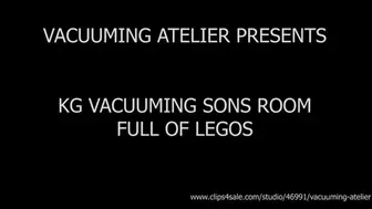 KG VACUUMING SONS ROOM FULL OF LEGOS
