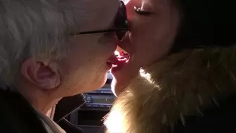 Karolann kissing old man (HD)