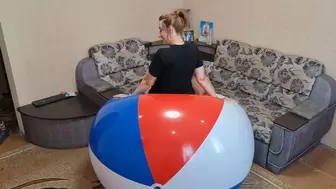 Jumping on a huge ball