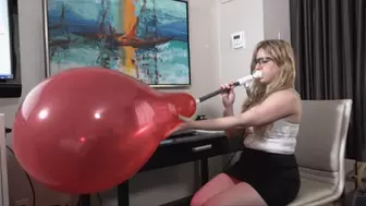 Jacquelyn Blows a Q16 Balloon to Bursting (MP4 - 1080p)