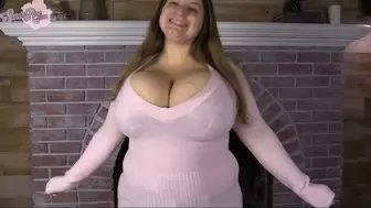Huge Boobs Pink Sweater Lotion