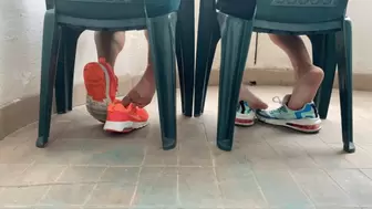 TWO GIRLS IN STINKY SNEAKERS AFTER A WHOLE DAY OF SHOPPING - MP4 Mobile Version
