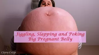 Jiggling Slapping And Poking Big Belly At 41 Weeks Pregnant