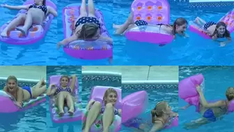 Holly Inflatable Raft in Pool Combo HD