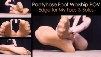 Pantyhose Foot Worship POV: Edge for My Toes and Soles - mp4