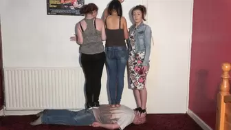 3 Girls Step On The Slave