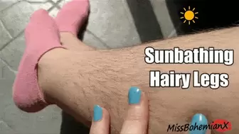 Sunbathing My Hairy Legs in Ankle Socks at Home Before I Shave them for Summer - High Quality - HD MP4