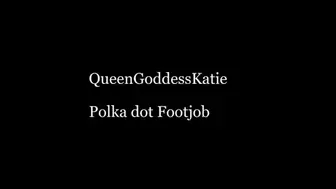 MILF Footjob with feet cumshot polka dots and fuzzy socks