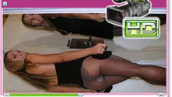 Michelle Little Black Dress with Control Top Pantyhose mp4 720x404