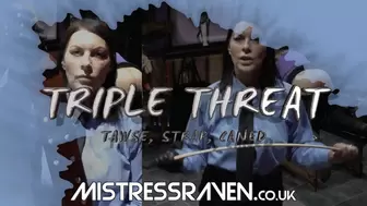 [648] Triple Threat Tawse,Strap,Caned
