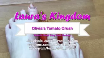 Olivia's Long Toenails Tomato Crush