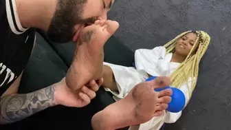 Kick Queen - Slave Lick Dirty Feet After Training