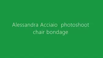 Alessandra Acciaio tied to a chair in the dining room - photoshoot