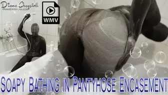 Pantyhose Encasement Soapy Bathing WMV
