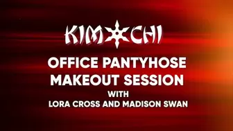 Office Pantyhose Makeout Session with Lora Cross and Madison Swan