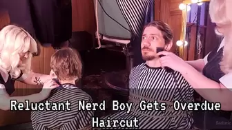 Reluctant StepMommy's Boy Gets a Proper Mens Haircut
