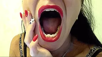 yawning girl wooww