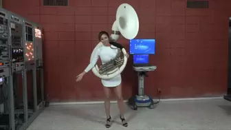 Lucy Experiments with Sousaphone Sounds (MP4 - 1080p)