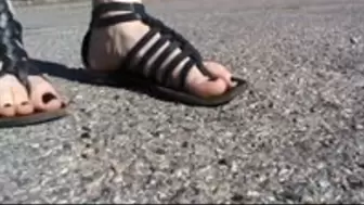 Ants crush by Christine in black sandals